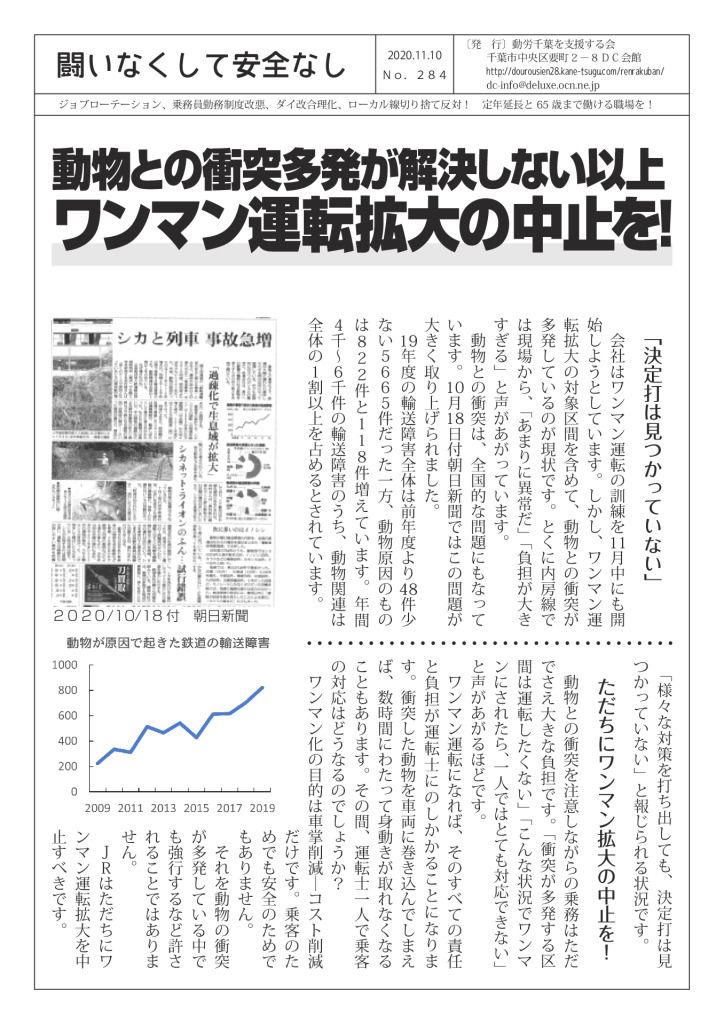 闘いなくして安全なし284号